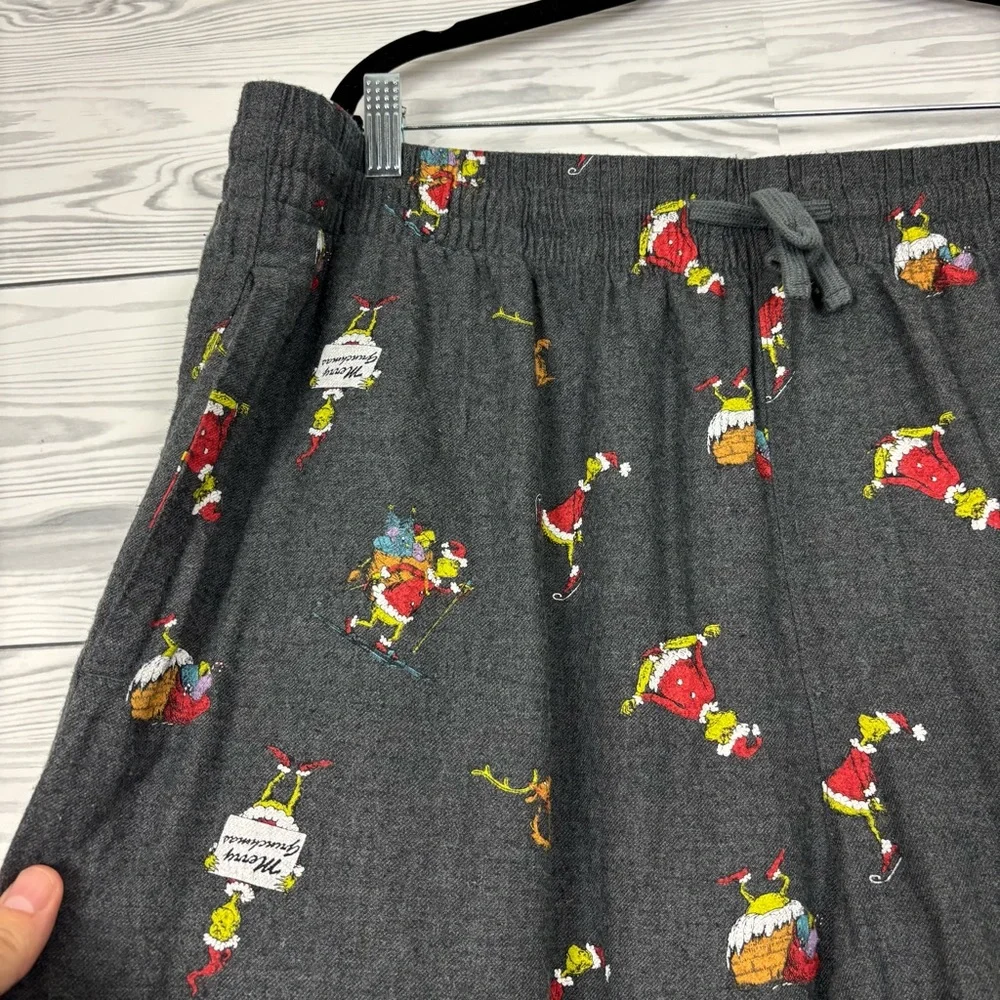 American Eagle Men’s Grinch Flannel Lounge Pajama Pants Size XXL Christmas